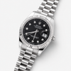 Rolee Silver Black Dial Diamond Watch - Image 2